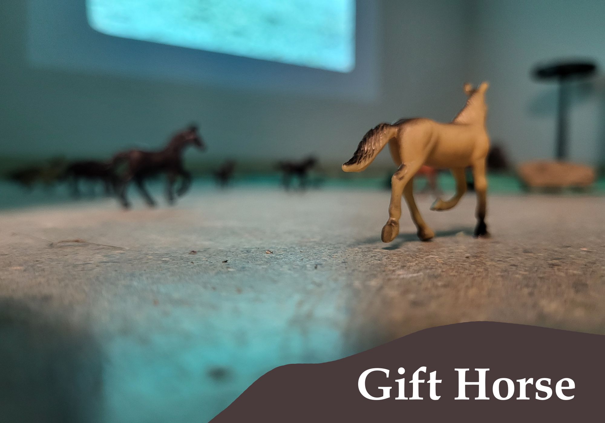 Image that leads to Gift horse art exhibition when clicked